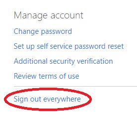 How to sign out of your Microsoft account everywhere.
